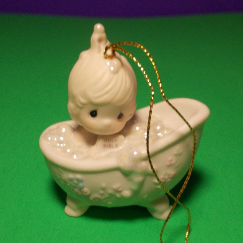 RARE PRECIOUS MOMENTS 1987 Collectible "HE CLEANSED MY SOUL" NWB VTG